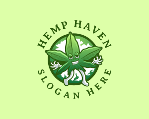 Organic Leaf Marijuana logo design