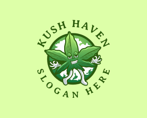 Kush - Organic Leaf Marijuana logo design