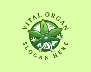 Organic Leaf Marijuana logo design