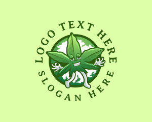 Cannabidiol - Organic Leaf Marijuana logo design