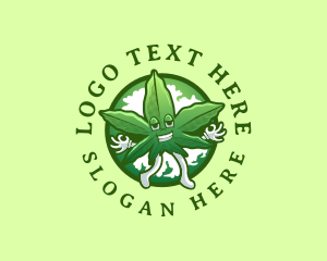 Kush - Organic Leaf Marijuana logo design