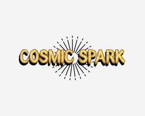 Retro Firework Spark logo design