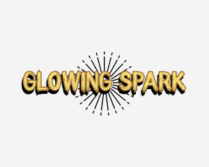 Retro Firework Spark logo design