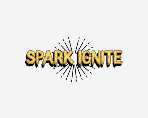 Retro Firework Spark logo design