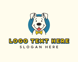 Bow Tie - Grooming Dog Puppy logo design
