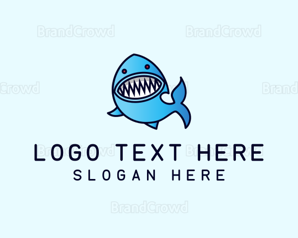 Scary Shark Teeth Logo