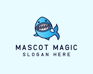 Scary Shark Teeth logo design