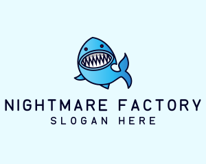 Scary Shark Teeth logo design