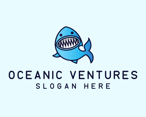 Scary Shark Teeth logo design