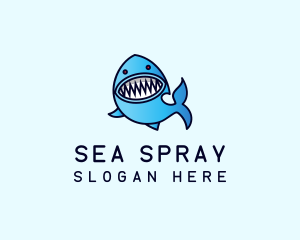 Scary Shark Teeth logo design