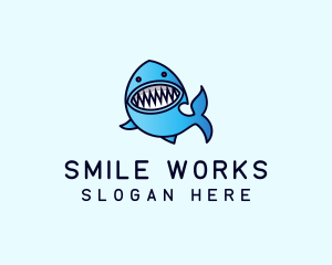 Scary Shark Teeth logo design