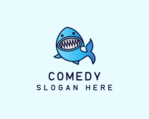 Aquatic - Scary Shark Teeth logo design