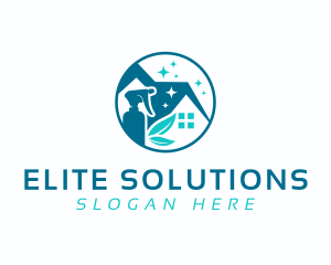 Spray Bottle - Home Roof Clean logo design