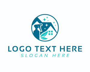 Disinfecting - Home Roof Clean logo design
