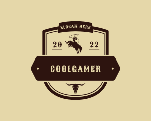 Cow - Western Cowboy Rodeo logo design