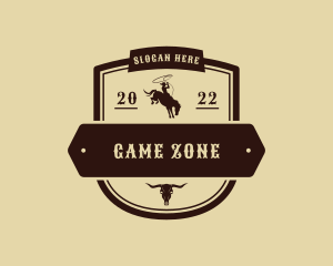 Bull - Western Cowboy Rodeo logo design