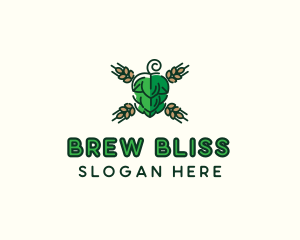 Brew - Barley Hops Brew logo design