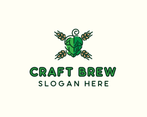 Brewer - Barley Hops Brew logo design