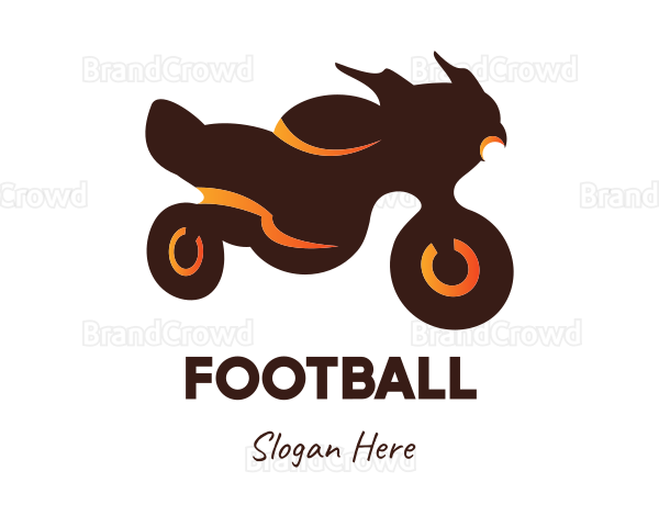 Brown Motorcycle Ride Logo