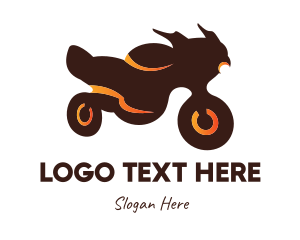 Motorbike - Brown Motorcycle Ride logo design