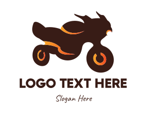 Quad Bike - Brown Motorcycle Ride logo design