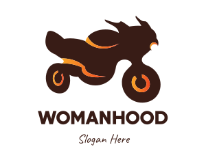 Brown Motorcycle Ride Logo