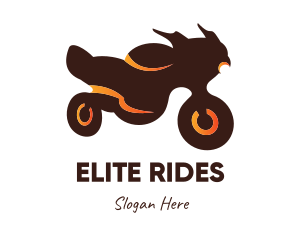 Brown Motorcycle Ride logo design