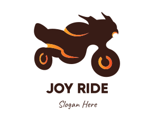 Ride - Brown Motorcycle Ride logo design