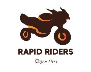 Brown Motorcycle Ride logo design