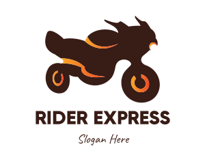 Rider - Brown Motorcycle Ride logo design