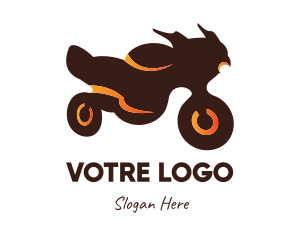 Rider - Brown Motorcycle Ride logo design