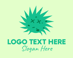 Coughing - Green Dead Face Virus logo design