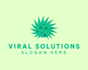 Virology - Microbe Covid Virus logo design
