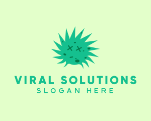 Microbe Covid Virus logo design