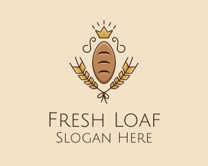 Bread Loaf Baker King logo design