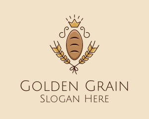 Grain - Bread Loaf Baker King logo design