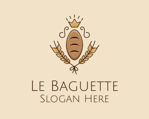 Baguette - Bread Loaf Baker King logo design