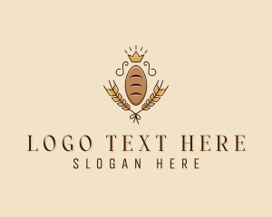 Baguette - Bread Loaf Baker King logo design