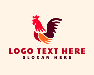 Chicken Burger - Chicken Rooster Poultry logo design
