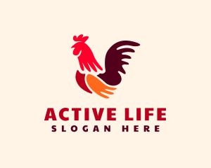Meat - Chicken Rooster Poultry logo design