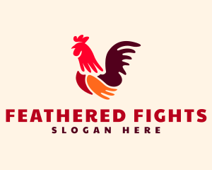 Chicken Rooster Poultry logo design