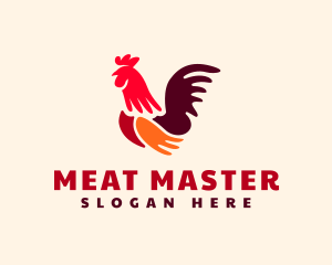 Chicken Rooster Poultry logo design