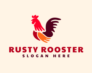 Chicken Rooster Poultry logo design