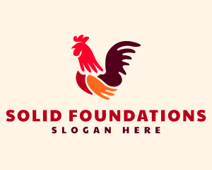 Butcher - Chicken Rooster Poultry logo design