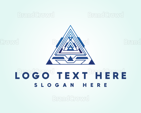 Technology Pyramid Triangle Logo