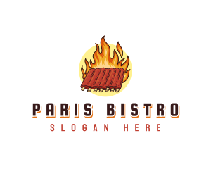 Ribs Grill Barbecue logo design