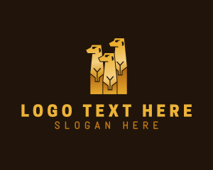 Gold - Gold Meerkat Animal logo design
