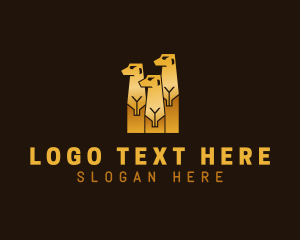 Gold Meerkat Animal Logo