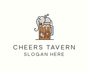 Elephant Beer Pub logo design