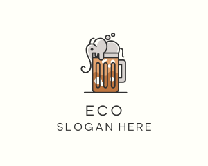 Liquor - Elephant Beer Pub logo design